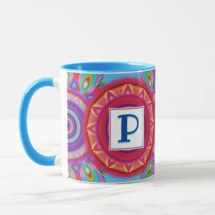 Caneca de café psicodélica psíquica inicial
