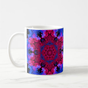 Caneca De Café Psicodélica Vermelha Pípica Rosa e Azul