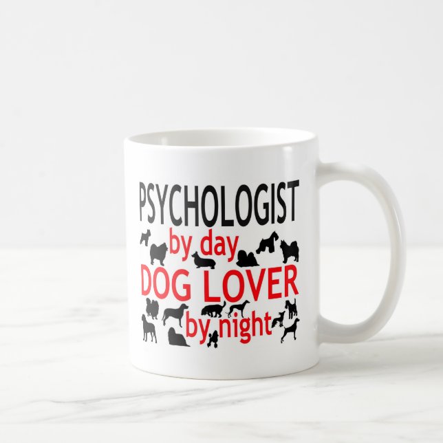 Caneca De Café Psicólogo por Day Dog Lover pela Noite (Direita)