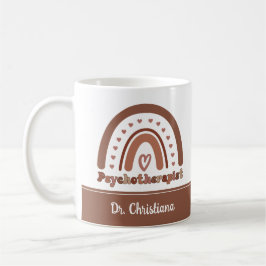 Caneca De Café Psicoterapeuta Personalizado do Arco-Íris