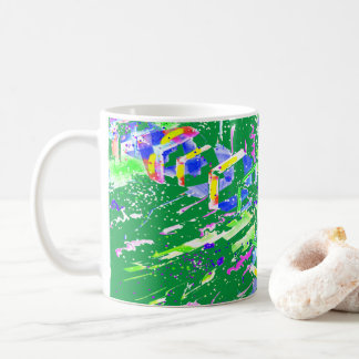 Caneca De Café Psychedelic Neon Abstract Kaleidoscope Art 