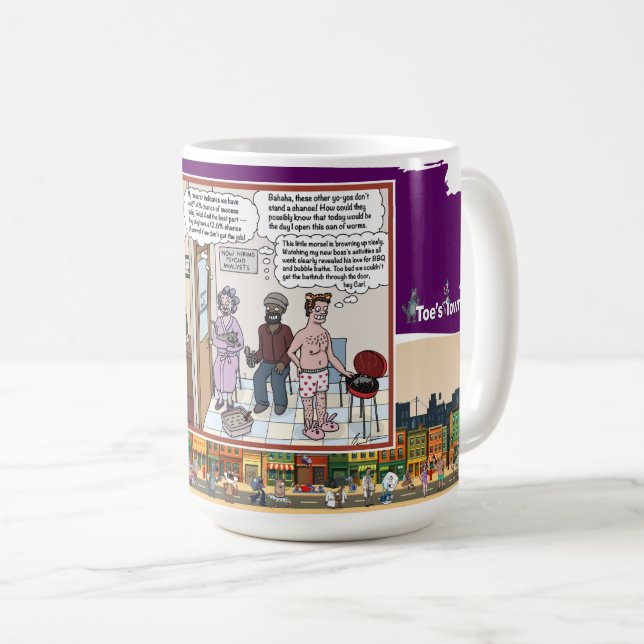 Caneca De Café Psycho Analysts | Office Humor Classic Coffee Mug (Frente Esquerda)