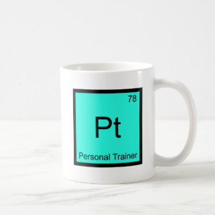 Caneca De Café Pt - Treinador Pessoal Camiseta Símbolo Elemento Q