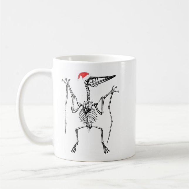 Caneca De Café Pterodátilo de Natal (Esquerda)