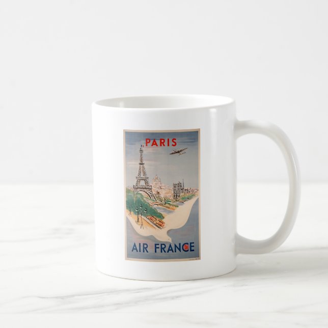 Caneca De Café Publicidade à Viagem aérea da Torre Eiffel de Pari (Direita)