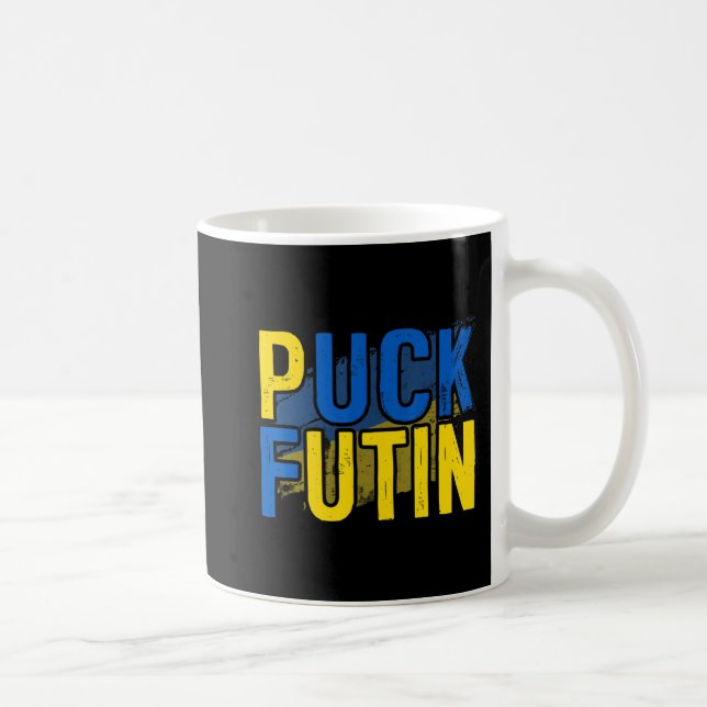 Caneca De Café Puck Futin Meme I Stand With Ucraniano Lov (Direita)