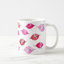 Caneca De Café Pucker acima da aguarela
