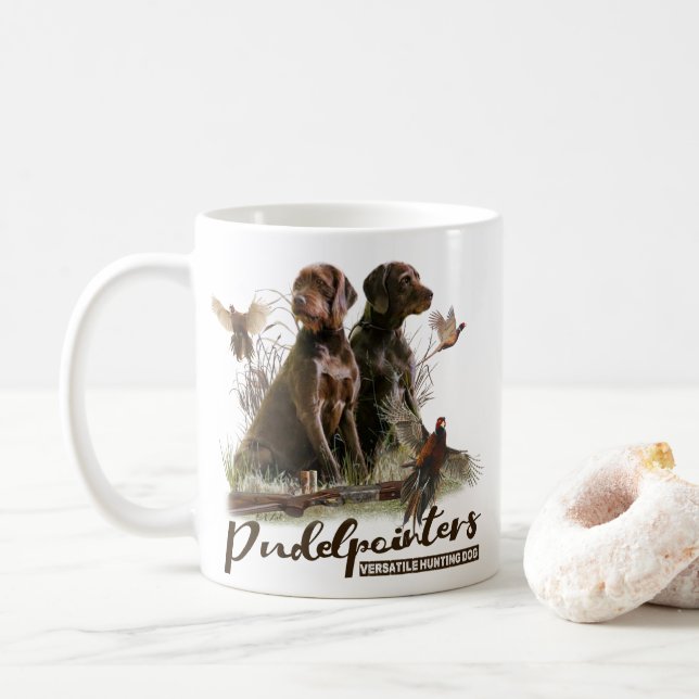 Caneca De Café Pudelpointers, faisão (Com Donut)