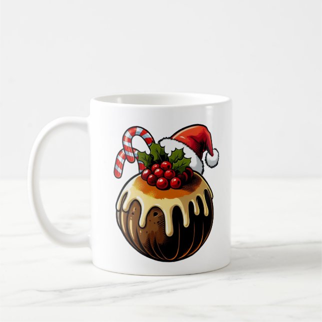 Caneca De Café Pudim de Natal (Esquerda)