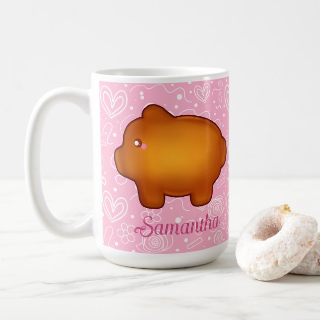 Caneca De Café Puerquito De Piloncillo Pan Dulce (Com Donut)