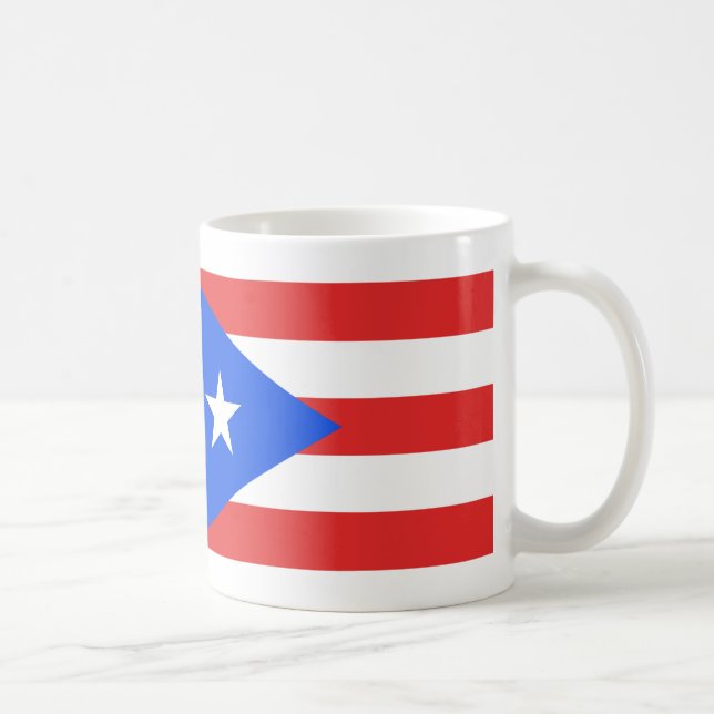 Caneca De Café Puerto Rico Flag (Direita)