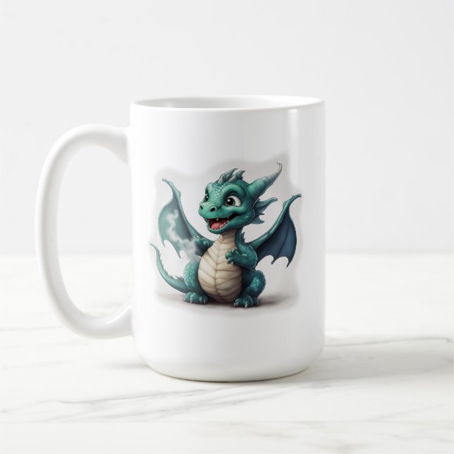 Caneca De Café Puff O Pequeno Dragão Mágico (Esquerda)