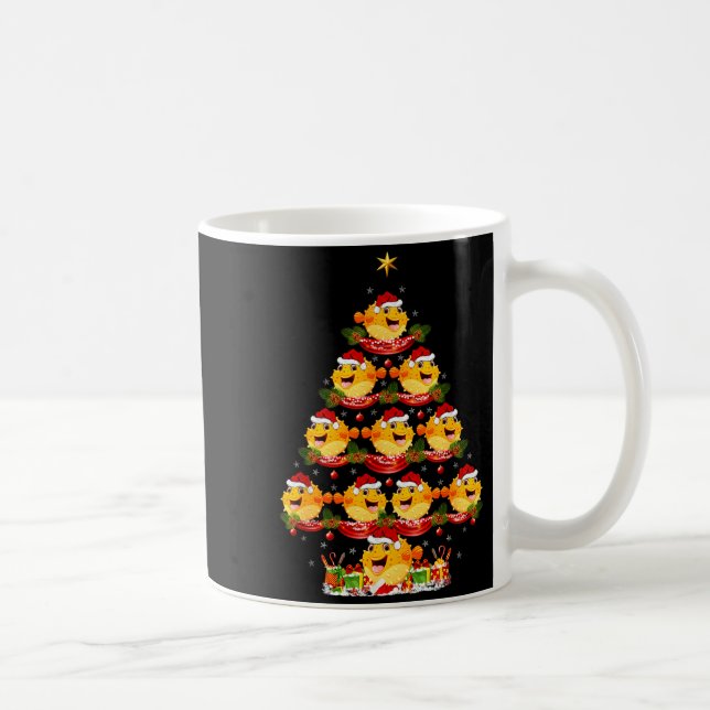 Caneca De Café Puffer Fish Xmas Lighting Santa Puffer Fish Christ (Direita)