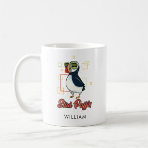 Caneca De Café Puffim Macho Ave Marinha Fofa Personalizada