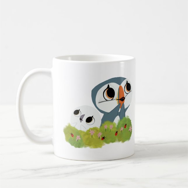 Caneca De Café Puffin bonitinho, design (Esquerda)