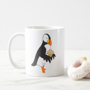 Caneca De Café Puffin com Muffin
