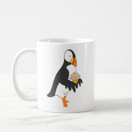 Caneca De Café Puffin com Muffin