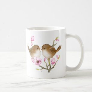 Caneca De Café Puffy Fairy Wren Bird Mug