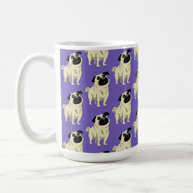Caneca De Café Pug (Esquerda)
