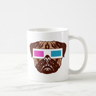 Caneca De Café Pug 3D