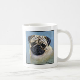 Caneca De Café Pug Dog Art de Glenda S. Harlan