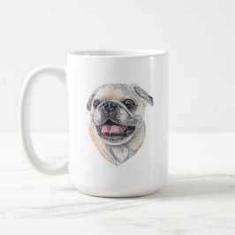 Caneca De Café Pug Dog Mug | 15 oz