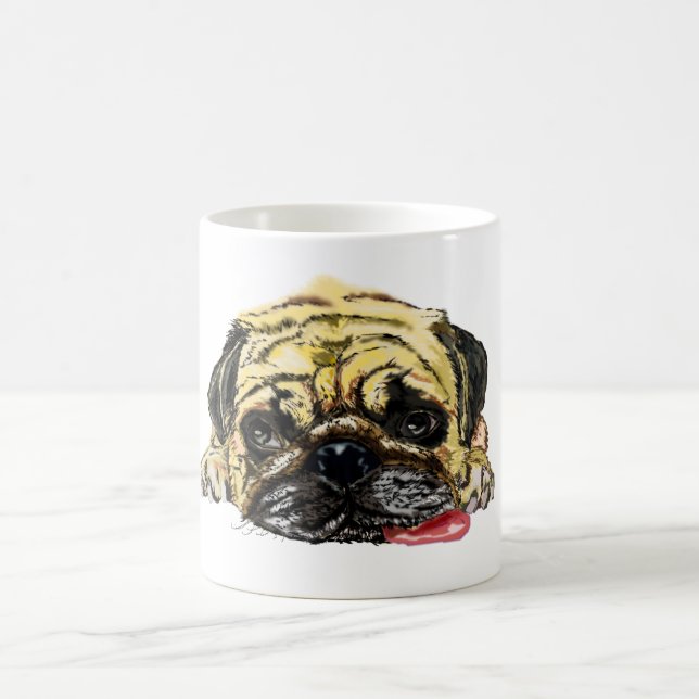 Caneca De Café Pug Dog Mug Engraçado (Centro)