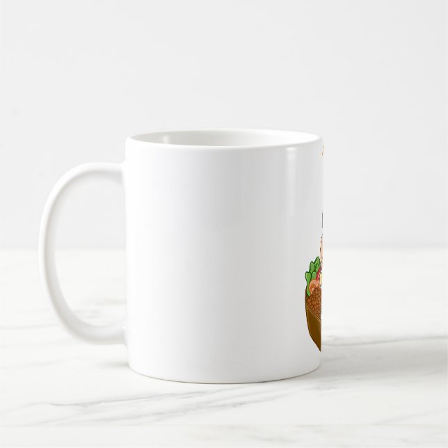 Caneca De Café Pug e Bento (Esquerda)