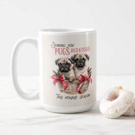 Caneca De Café Pug Engraçado Cachorro de Natal Engraçado