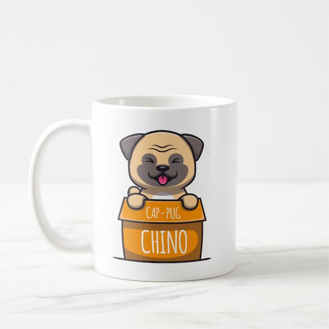 Caneca De Café Pug in a Cup - Boné-Pug-Chino (Esquerda)