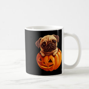 Caneca De Café Pug In Pumpkin Halloween Pugkin Cute Pug Halloween