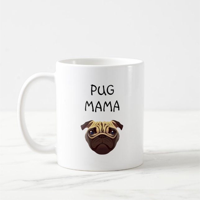 Caneca De Café Pug Mama Café Mug (Esquerda)