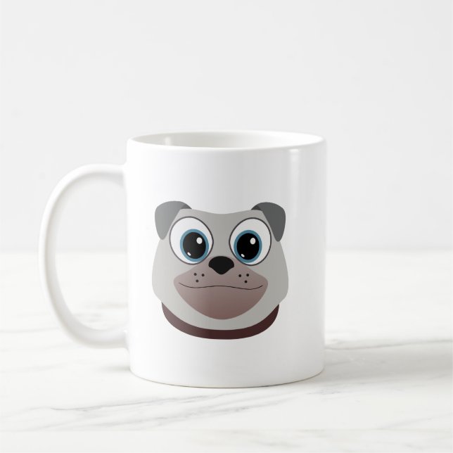 Caneca De Café Pug Mug (Esquerda)