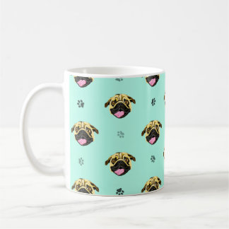 Caneca De Café Pug Mug Menta