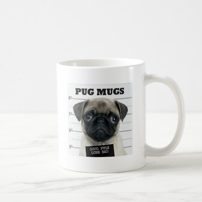 Caneca De Café Pug Mug, Os Boos Pugs Ficaram Ruins (Direita)