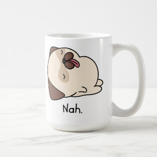 Caneca De Café Pug Mug preguiçoso