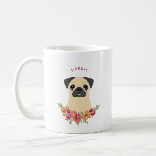 Caneca De Café Pug Mugs (Esquerda)