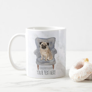 Caneca De Café Pug Personalizado Mug