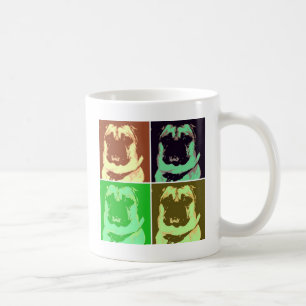 Caneca De Café Pug Pop Art