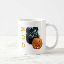 Caneca De Café Pug (preto) Boo