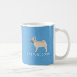 Caneca De Café Pug Silhouette, fique bem em breve, Design