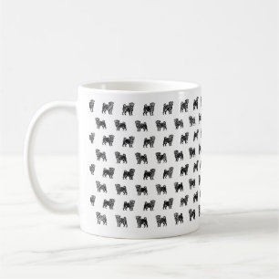 Caneca De Café Pug Sketch Design Mug