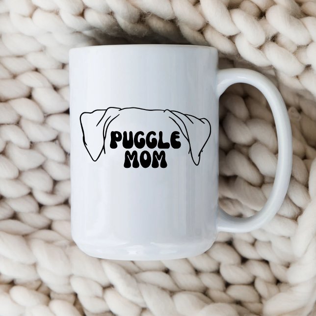 Caneca De Café Puggle Mamãe Coffee Mug (Puggle Mom Coffee Cup)