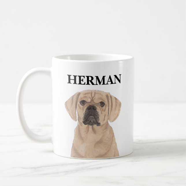 Caneca De Café Puggle Personalizado (Esquerda)