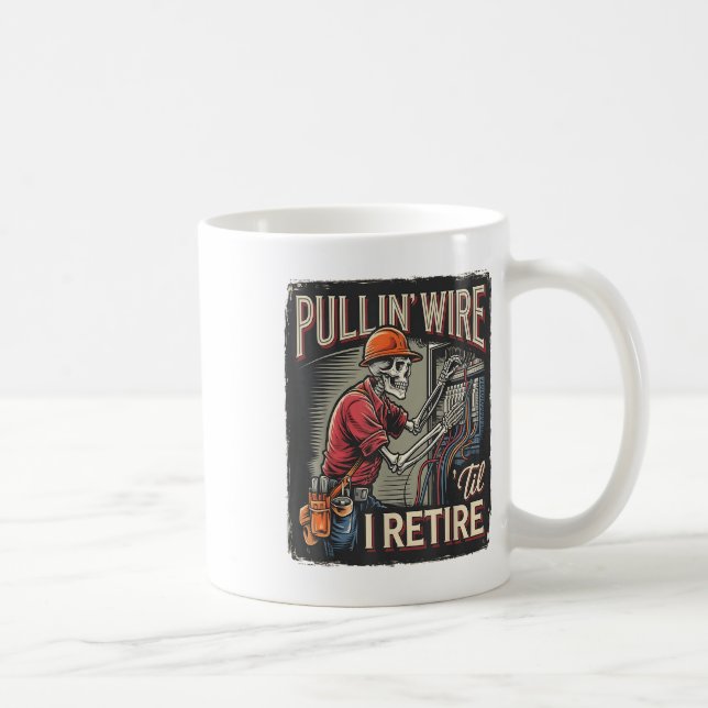 Caneca De Café Pullin Wire Til I Reabo Skeleton Eletronico Vint (Direita)