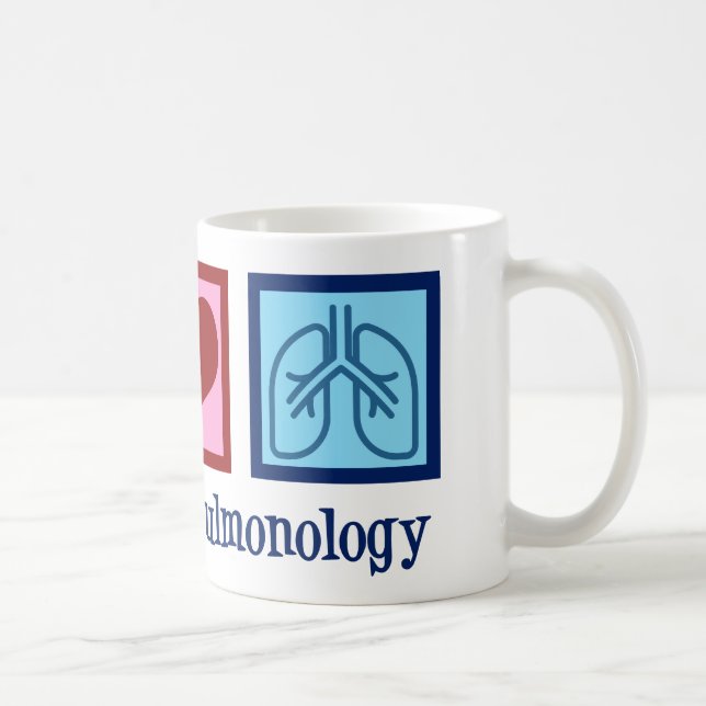 Caneca De Café Pulmonólogo Paz Amor Pulmonologia (Direita)