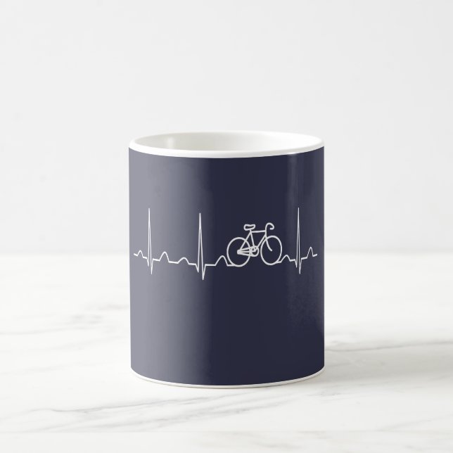 CANECA DE CAFÉ PULSAÇÃO DO CORAÇÃO DA BICICLETA (Centro)
