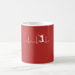 CANECA DE CAFÉ PULSAÇÃO DO CORAÇÃO DA MULHER DO DANÇARINO DE