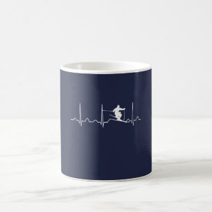 CANECA DE CAFÉ PULSAÇÃO DO CORAÇÃO DO ESQUI