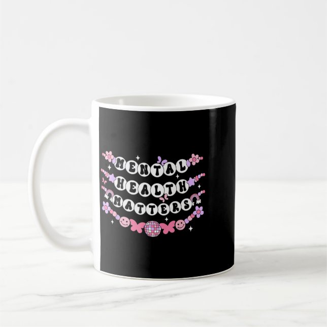 Caneca De Café Pulseira de Amizade Groovy Saúde Mental Importa (Esquerda)